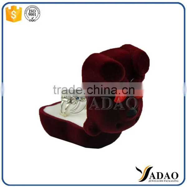 Best Popular in the Wolrd Cute Panda Shape Flocking Ring Jewelry Boxes photo-4