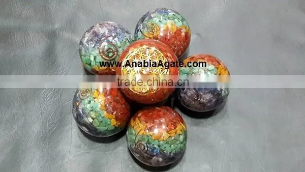Chakra Layer Orgone Ball For Sell : Wholesale Orgone Ball : Orgone Spheres photo-4