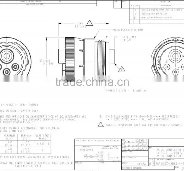 4 Pin Automotive Connector HD16-4-4S photo-4