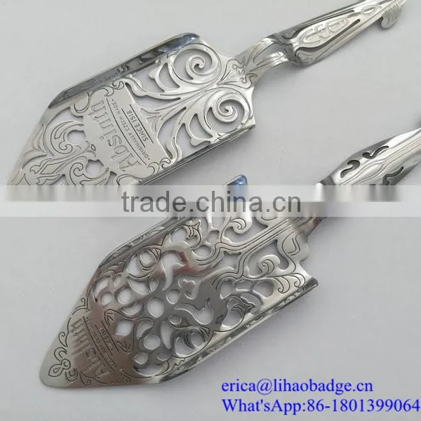 Stainless Steel Absinthe Spoon, Leaf Shap Spoon,absinthe Accessories,vermuth Spoon photo-6