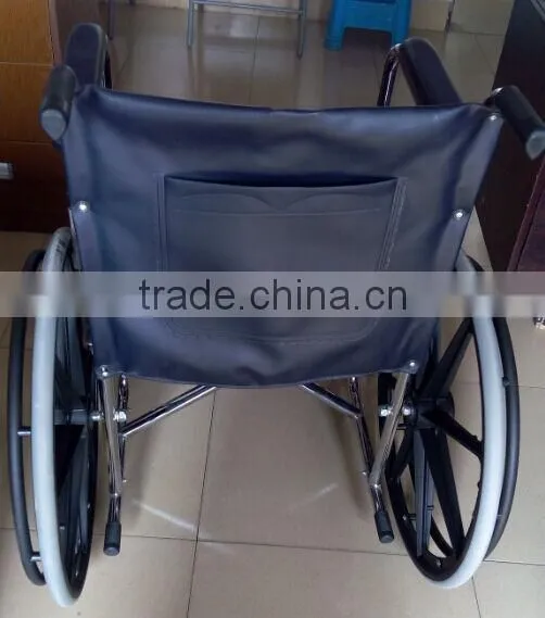 TOPMEDI Steel Portable Medical Foldable Manual Cheap Wheelchairs Price photo-4