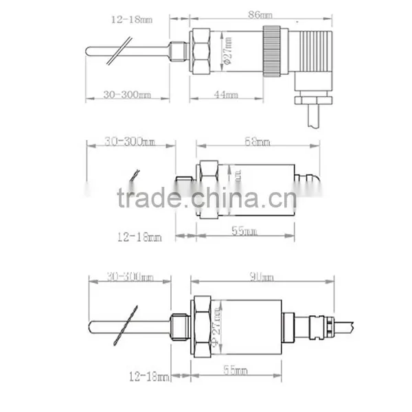 TTS15 Plug-in Air Temperature Sensor PT100 Thermal Resistance Customized Factory photo-2