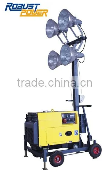 RPLT-1600 Nice Quality Industrial Diesel Generator Light Tower Manual Trailer photo-2
