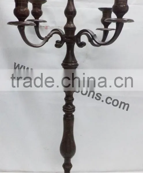 Black Party Use Candelabra Weddings And Metal Religious Candelabra For Decorative Church photo-6