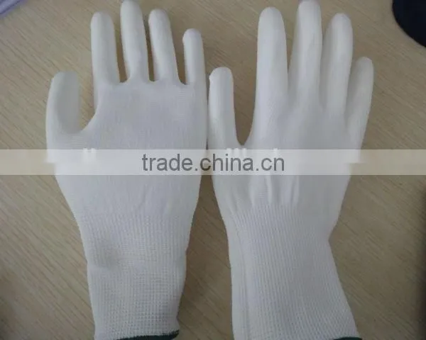 Black Nylon Black pu Coated Hand Glove photo-2