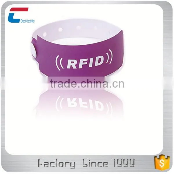 Supply Disposable One Off RFID Paper Wristband Bracelet With NFC Chip For Festival Activities photo-3