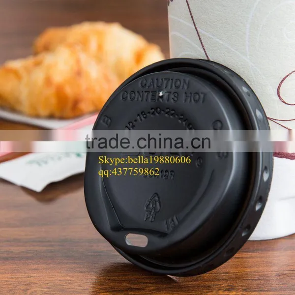 White/Black Plastic PS Paper Cup Lid, The Gourmet Lid Hot Cup Lid photo-4