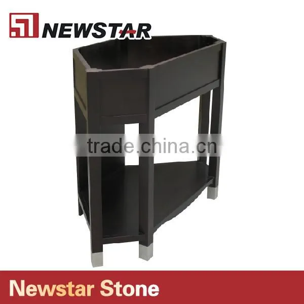 Wooden Base Corner Bathroom Vanity photo-4