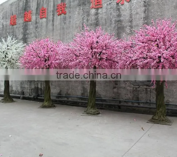 Fiberglass Trunk Wedding Romantic Decor Artificial Silk Flower Cherry Blossom Tree photo-4