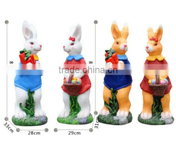 Artificial Animal Garden Statue Outdoor Bunny Garden Sculptures photo-3
