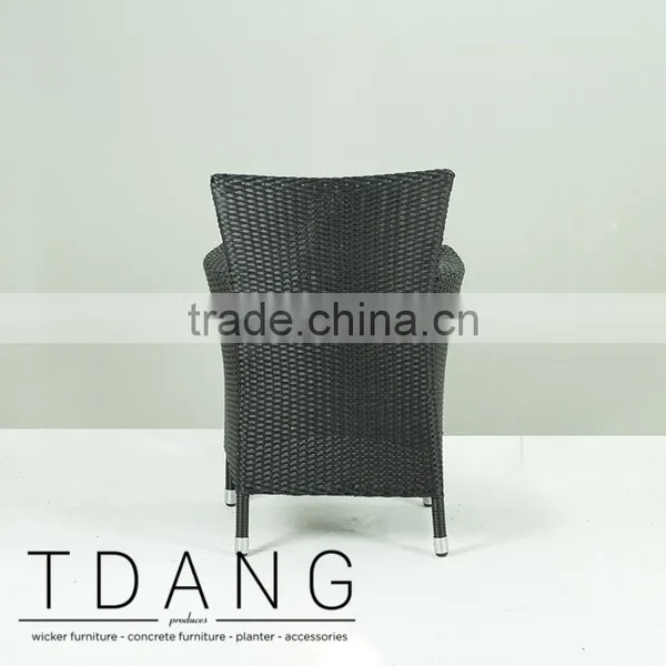 Pasadena Wicker Chair (Black) - Dining Wicker Furniture Chair photo-3