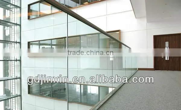 Glass Railing With Slot Channep Pipe And Tempered Glass Panels photo-4