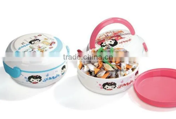 Plastic Round Portable Single Layer Lunch Box/Insulation Boxes photo-2