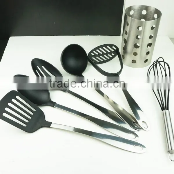 32017 7PCS NYLON KITCHEN TOOLS WITH S/S STAND photo-3