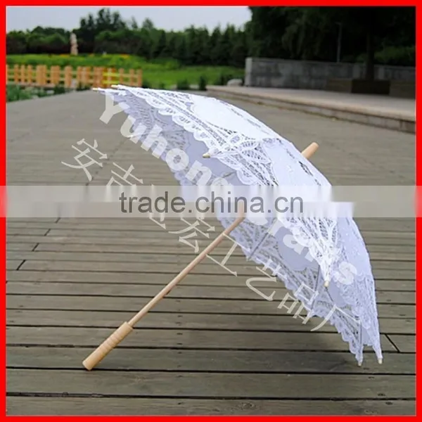 Victorian Style White Lace Crafts Parasol for Promotion photo-2