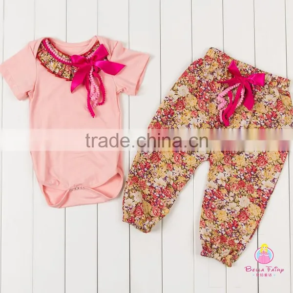 2016 New Girls Cute Outfits Cotton Shirt+pants Spring Pettiset Baby Gift Clothing Set photo-5
