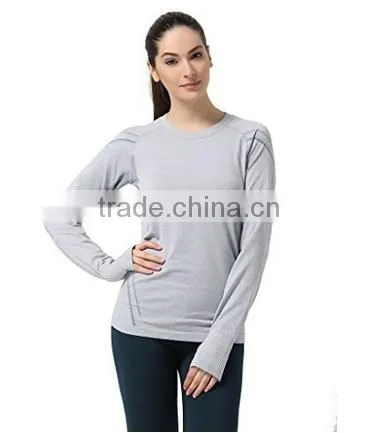 Women's Seamless Top Sports Base Layer Long Sleeve Shirt photo-2