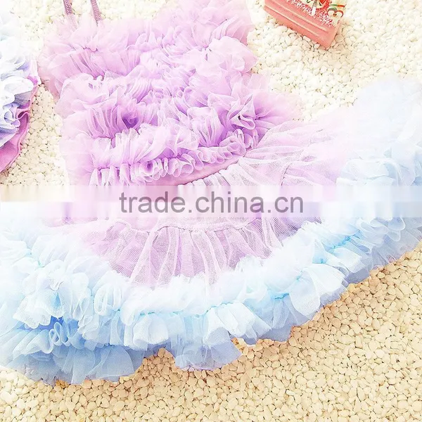 S31350W Little Children Girls Lace Fancy Swimwear Bikini Sets photo-4