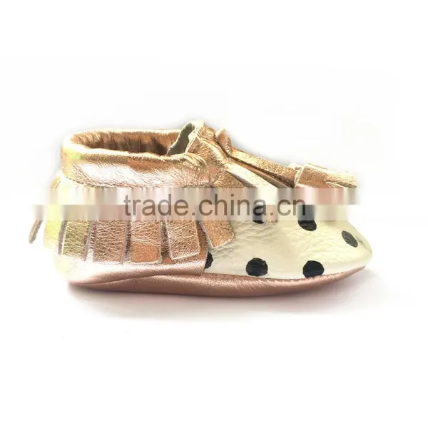 Wholesale Italian Leather Soft Sole Moccasins Baby Shoes With Tassel photo-3