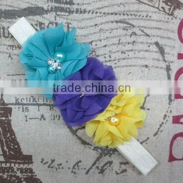 Multi Types Girl Baby Flower Headband Wholesale, Glitter Pearl Headbands Elastic photo-5