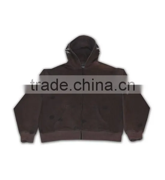 High Quality Slim Fit Zip up Ribbed Cheap Custom Logo Half Zip Hoodie photo-5