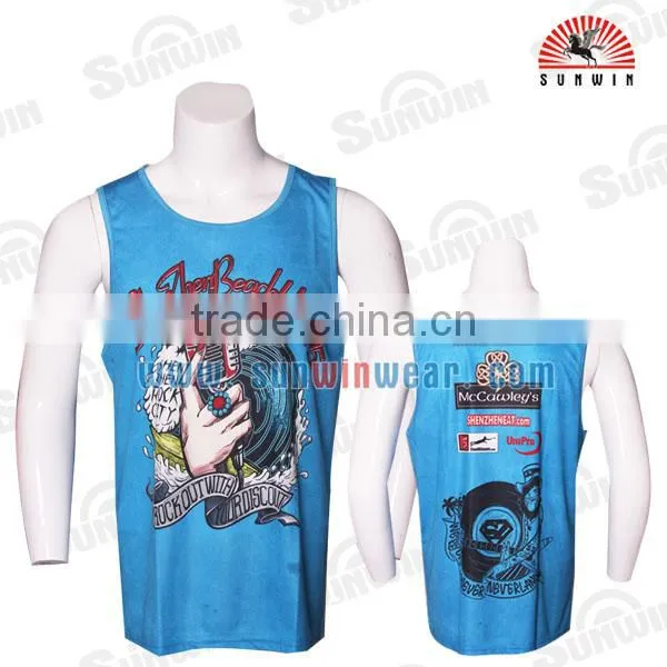 Manufacturer Mesh Polyester Custom Sublimated Running Singlet photo-2