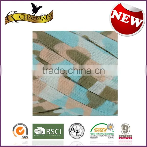 Charmkey Ribbon Yarn Printed Dyed Spaghetti Yarn Cotton Polyester t Shirt Yarn photo-3