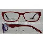 Purple / Yellow Acetate Optical Frames For Women , Angular Narrow Eyeglass Frames