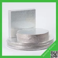 Factory Wholesale Silver Wood Cake Circles