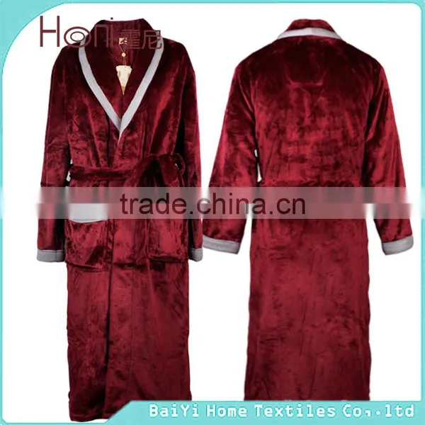 Factory Export Shawl Collar Western Coral Fleece Bathrobe