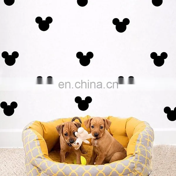 Colorful Mickymouse Head Ins Style Vinyl Mini Wall Sticker Children Room Home Decoration Mural Roon Decal photo-2
