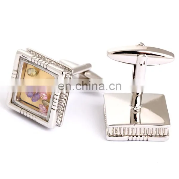 Luxury Cufflinks Colorful Crystal Square Wedding Cufflinks photo-4