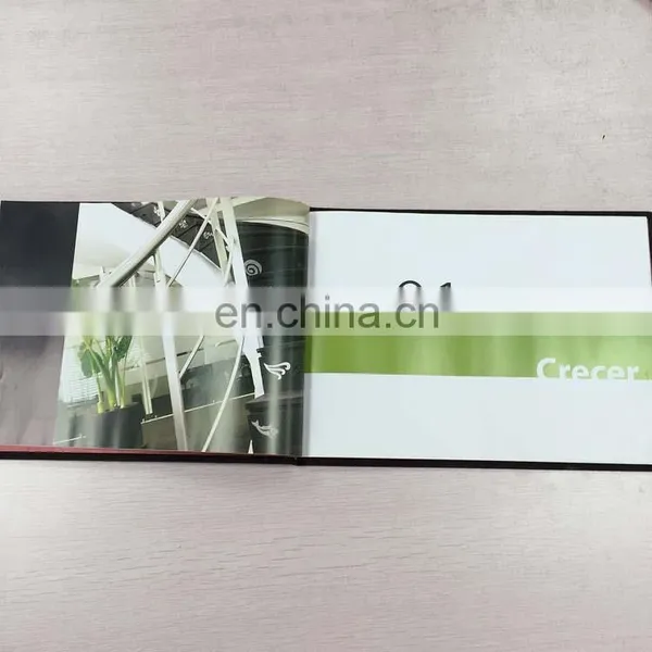 Custom Hardcover Books Cheap Thick Book Company Catalog With Stress Convex Leather Cover photo-2