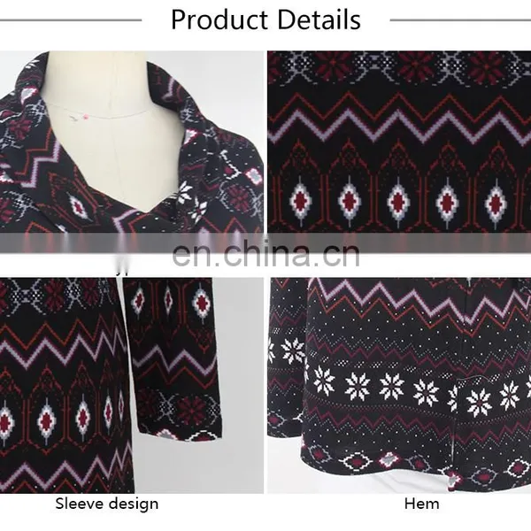 2017 Fall Spandex Turkish Style Plus Size One Piece Digital Printing Ropa Mujer Tunic for Woman photo-6