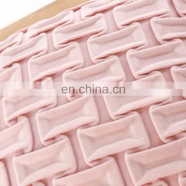 Fashion Soft Hand Home Decor Sofa Wrinkle Velvet Pink Cushion photo-7