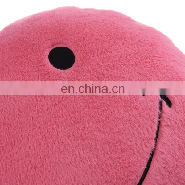 Round Stuffed Plush Fur Pink Happy Emoticon Smiley Emoji Cushion Face Pillow Cute Soft Toy Doll Gift for Kids and Adult photo-2