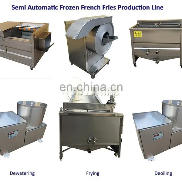 Semi Automatic 50kg Small Size Home Use French Fries Making Line photo-7