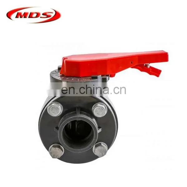 2 Inch Pvc Plastic Spring Loaded Butterfly Ball Valve photo-2