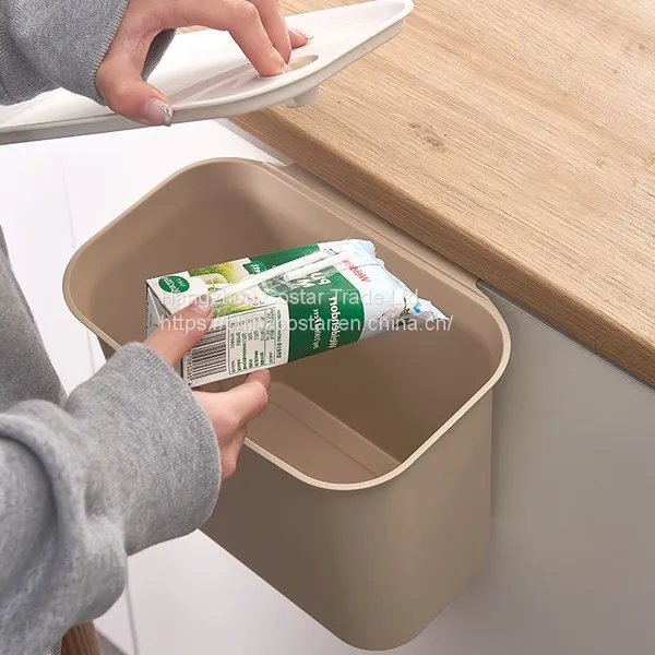 Plastic Hanging Trash Can Waste Bin for Cupboard Recycling Garbage Container photo-2
