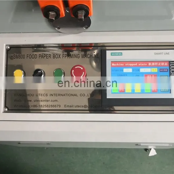 HBM1000 Automatic 3D 3-dimensional 4 Corner French Fried Chips Hamburger Burger Paper Box Making Machine photo-5