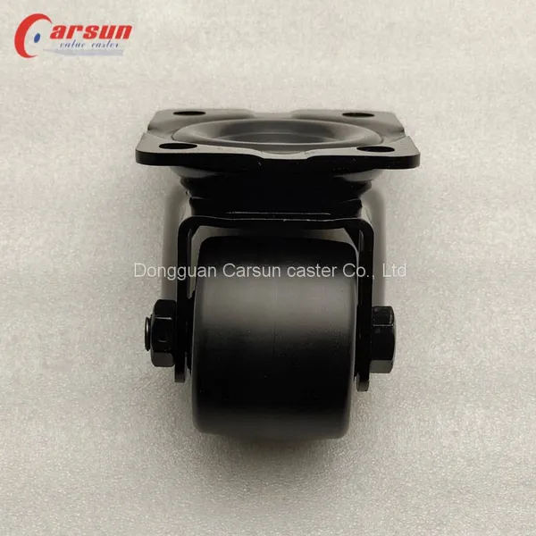 Low Gravity Casters 2.5inch Heavy Duty Castors Black Nylon Swivel Caster Wheels photo-2