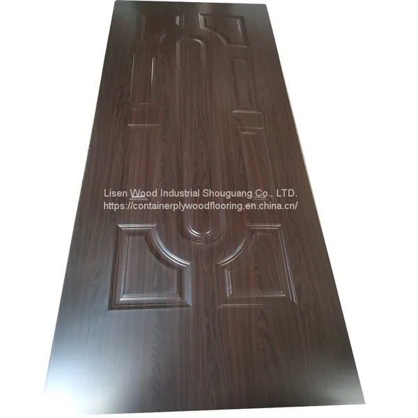 Melamine Faced Door Skin Panel 6panel Wood Grain Design Hdf White Primer Door Skin