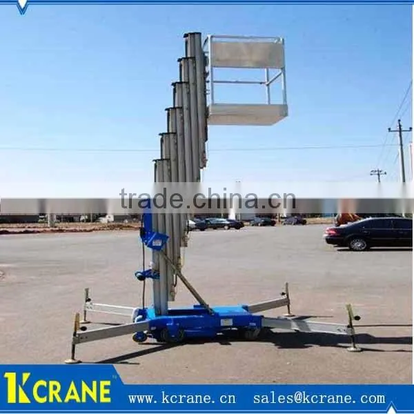 Single Aluminum Mast Lift, Mast Aerial Work Platform