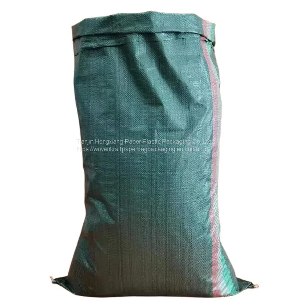 Recycled PP Woven Sand Bag Green Garbage Bags,50 kg Woven Bag for Rice Harvest photo-3