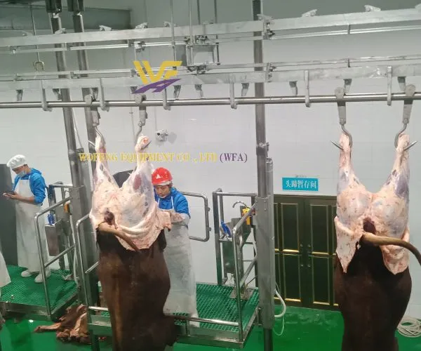 WFA Halal Cow Abattoir Machinery Линия полного цикла убойного помещения для крупного рогатого скота Проект полного цикла убойства коров Производство по индивидуальным заказам завода