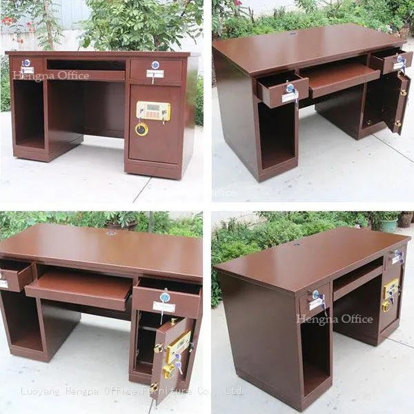 Stylish Office Desk With Hidden Safe – Semiconductor Fingerprint + Touch Screen + Voice Prompt, for Secure Document & Cash Storage photo-2