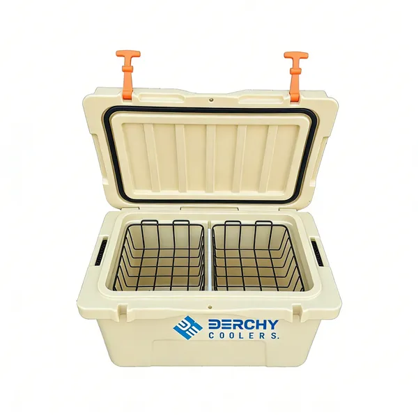 New Style 45qt Custom Logo Insulated Portable Thermal Food Beverage Hard Cooler Box for Camping Travel photo-4
