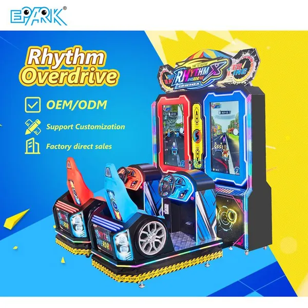 2 Player Racing Arcade Machine Rhythm Overdrive Dual Screen Car Driving Simulator for FEC Operators and Commercial Game Centers photo-4