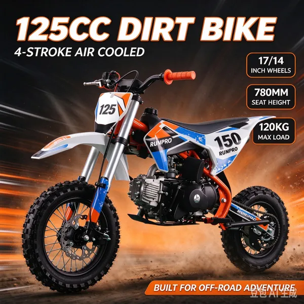 Adults Off-Road Petrol Dirt Bike/Pit Bike for Sale 70cc-125cc Sports Racing ATVs With 12/10 Wheels
