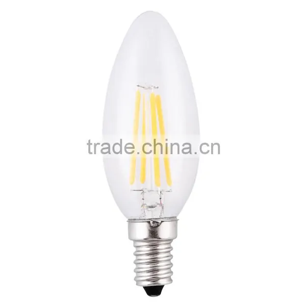 Hot Decoration LED Candle Light Dimmable 4w E12 E14 220v Led Filament Bulbs 2w Led Candle Lights photo-5